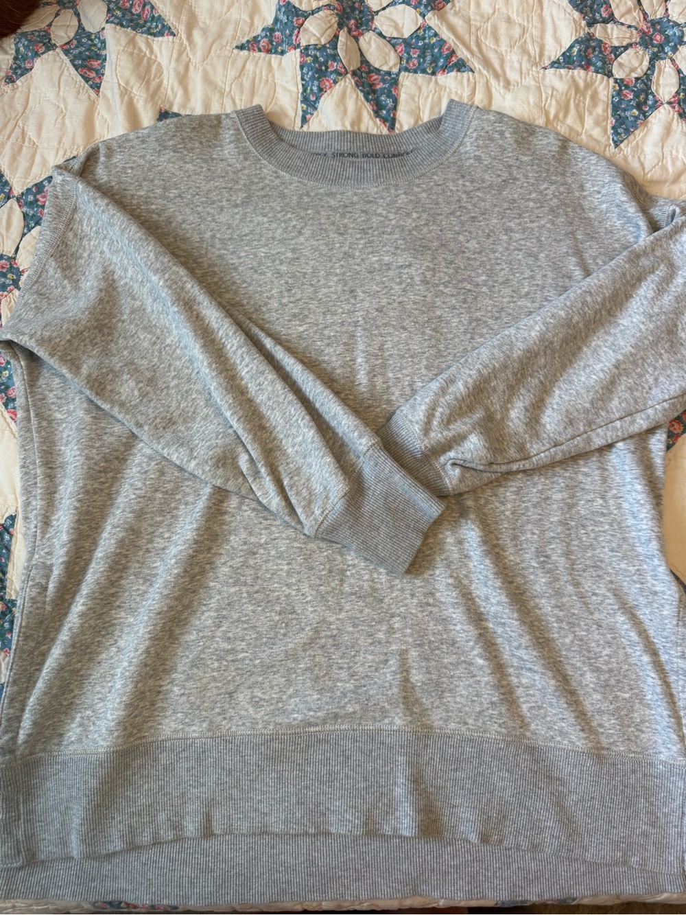 aerie Light Gray Crewneck Sweater